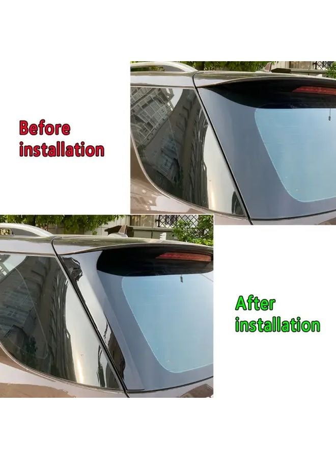 Mercedes W166 GLE Class 2012 2018 Vertical Side Spoiler Canard Glossy Black - Image 4